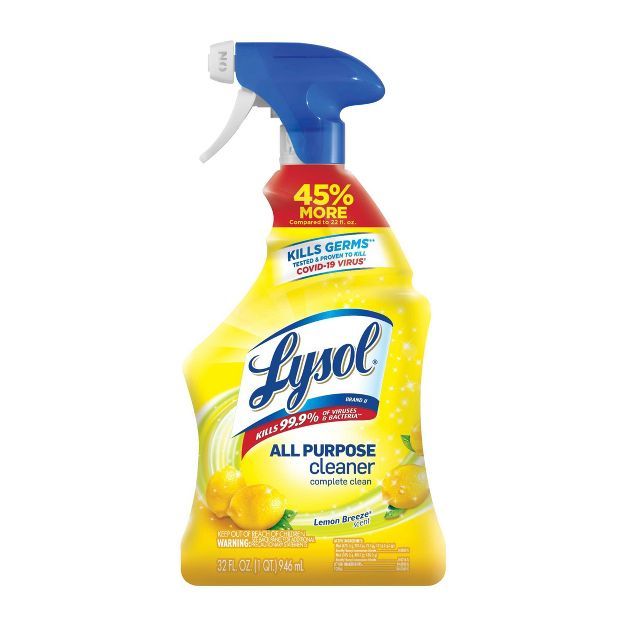Lysol Lemon Breeze Scented All Purpose Cleaner &#38; Disinfectant Spray - 32oz | Target