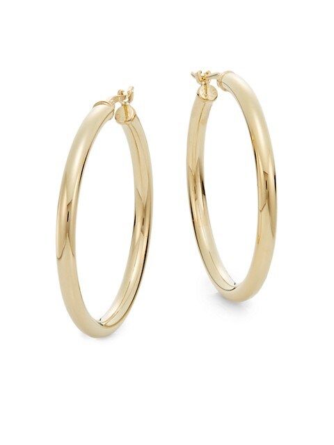 Saks Fifth Avenue 14K Yellow Gold Hoop Earrings/1.2" on SALE | Saks OFF 5TH | Saks Fifth Avenue OFF 5TH