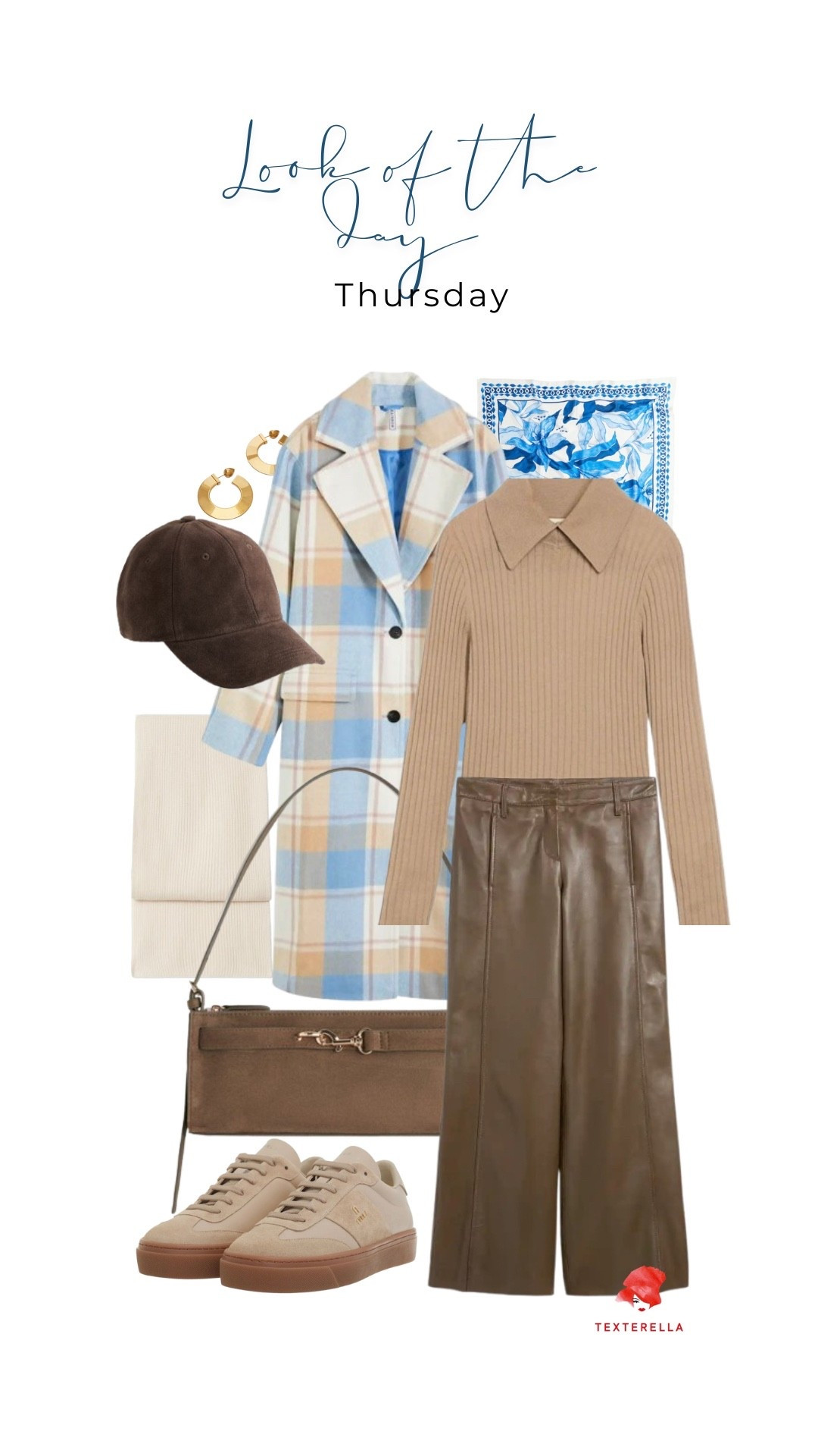 Frisch in den Herbst: mit beige-blau kariertem Mantel und Nappalederhose! Ich lieb‘s! 

#LTKmidsize #LTKdeutschland #LTKFashionMonth