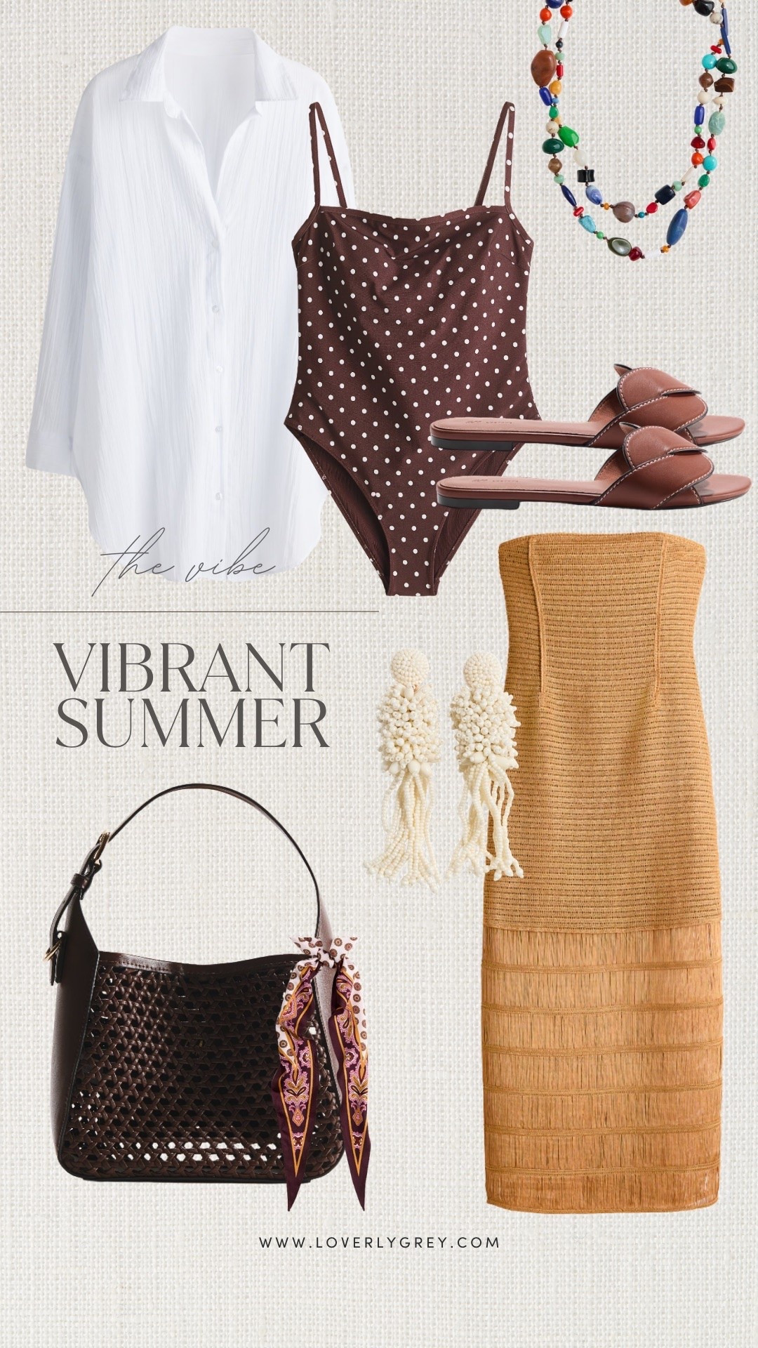 Loving this polka dot swimsuit and lightweight swim coverup. If you’re in looking for a dress that can go from day to date night. This is a great affordable option!!