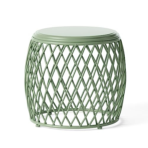Christopher Knight Home Alamera Outdoor Lattice Iron Side Table, 19", Matte Green | Amazon (US)