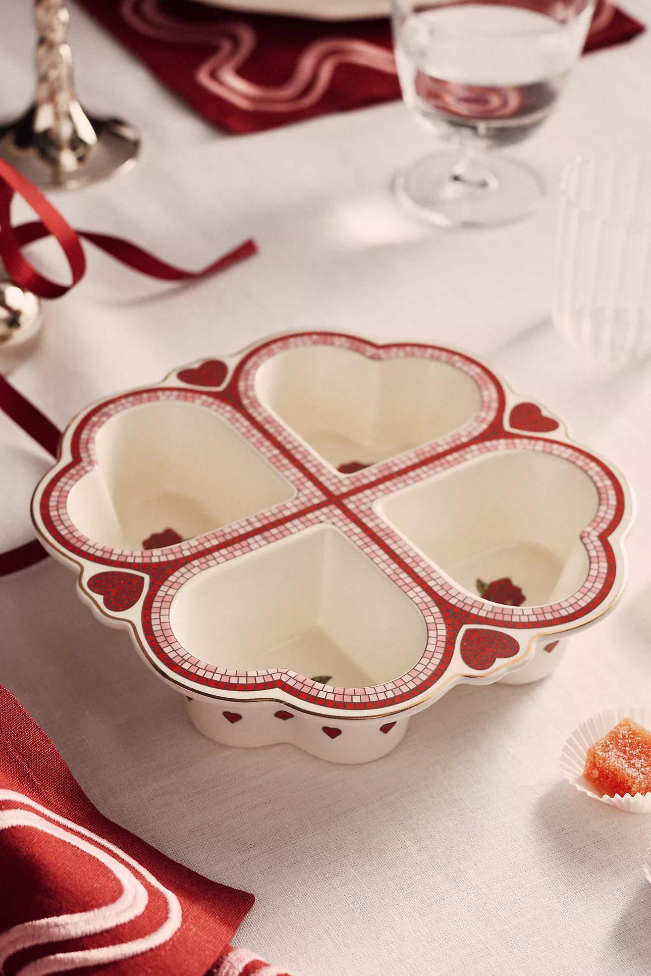 The Bistro Tile Stoneware Muffin Pan: Valentine's Edition | Anthropologie (US)