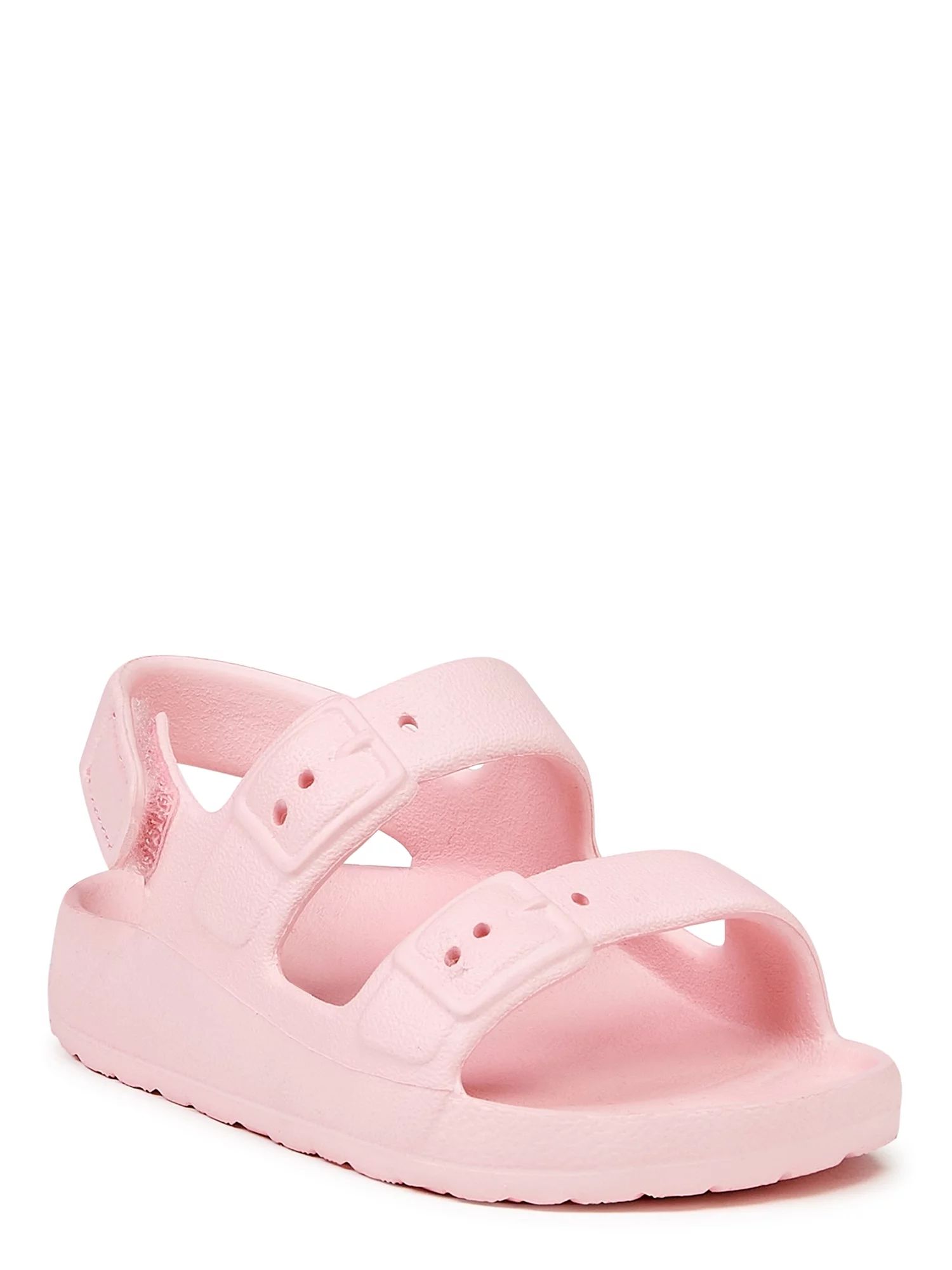 Wonder Nation Baby Girls 2-Buckle Sandals, Sizes 2-6 | Walmart (US)