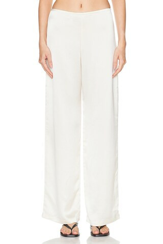 LESET Barb Wide Leg Pant in Cream | FWRD 