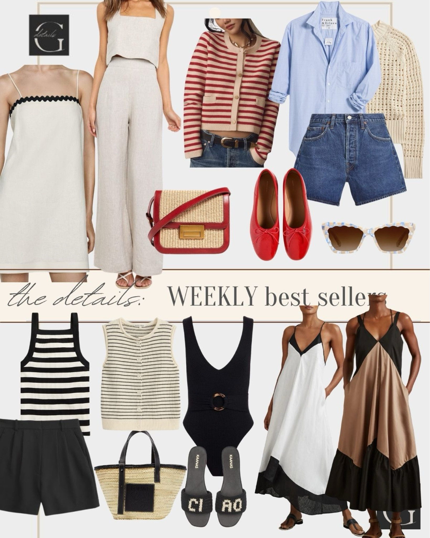 Weekly best sellers

European summer
Beach vacation 
Paris outfit 
Summer capsule 

#LTKTravel #LTKStyleTip #LTKOver40