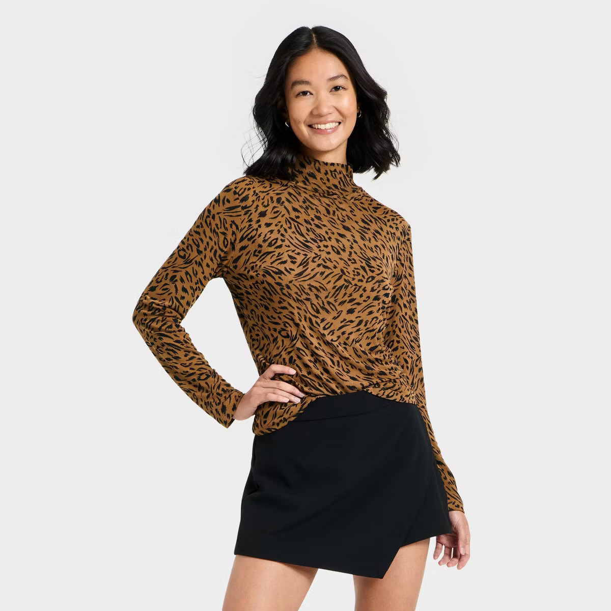 Women's Long Sleeve Mesh Turtleneck Top - A New Day™ | Target