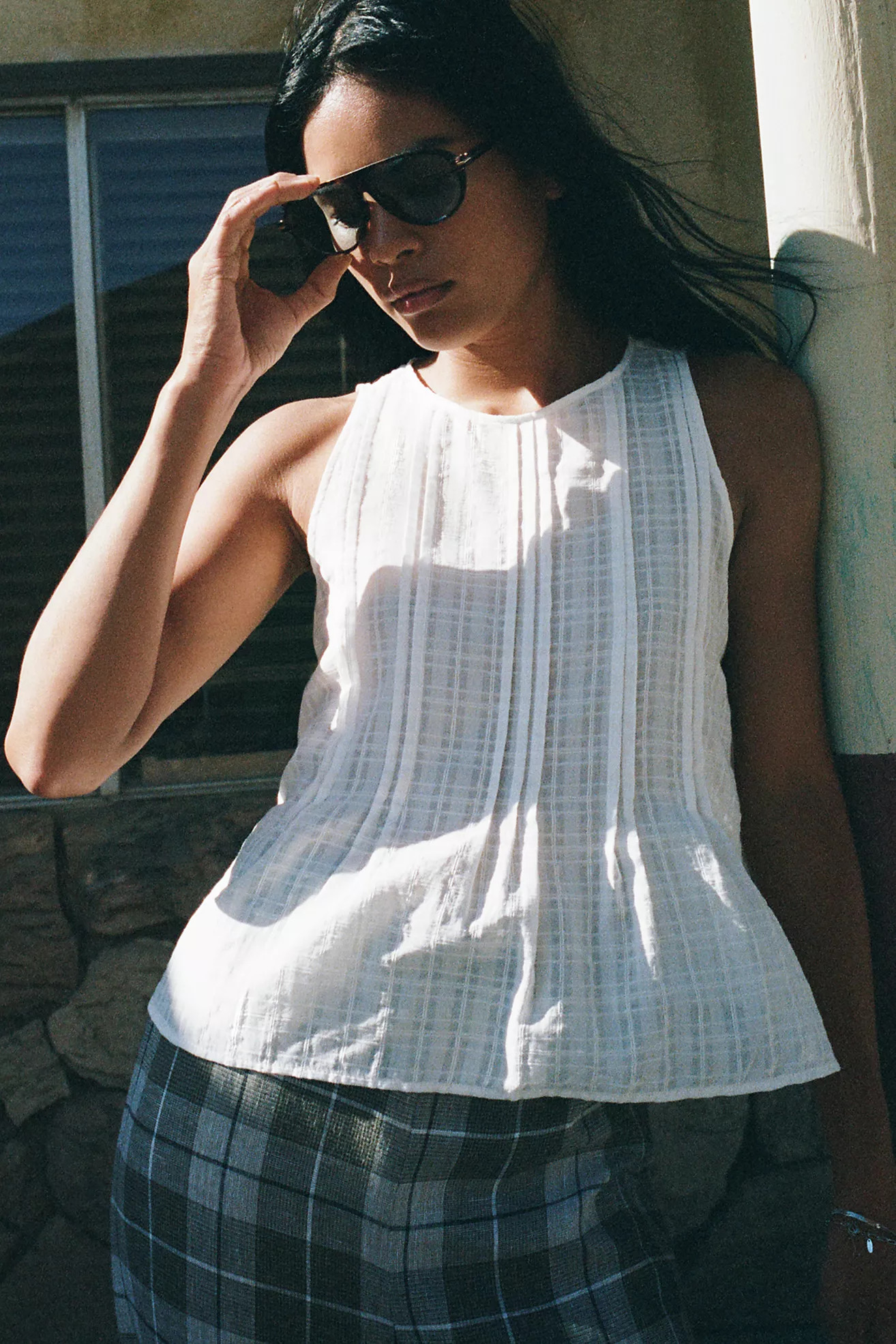 Pilcro 100% Cotton Pintuck Tank | Anthropologie (US)