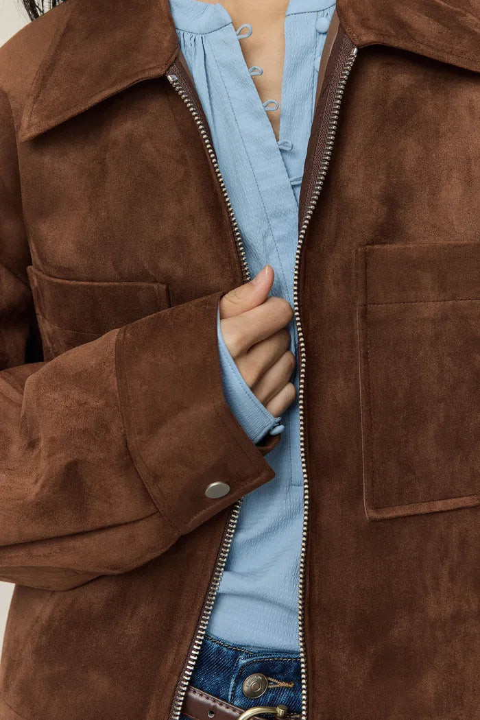 Coddenham Jacket in Faux Suede | Fabrique
