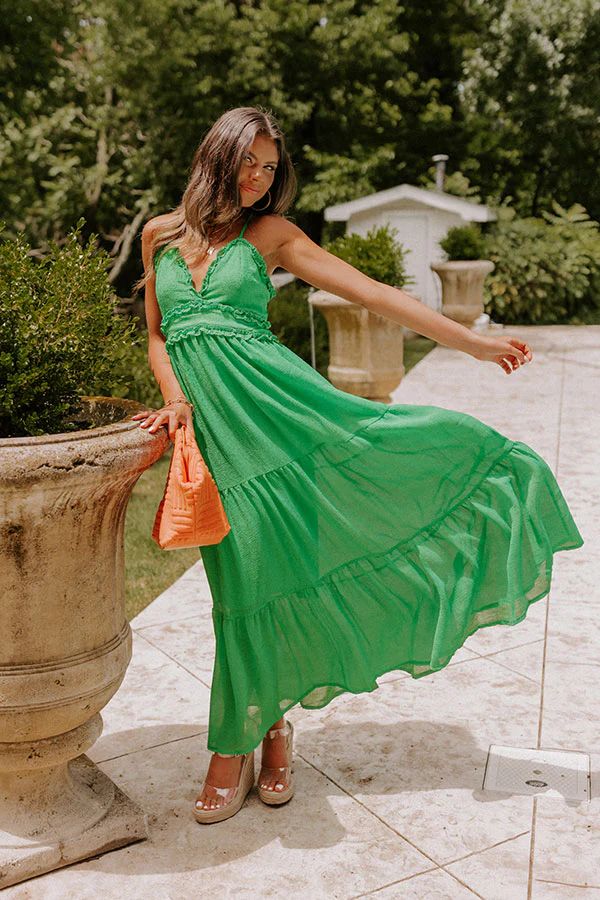 Kiss Me In the Meadow Maxi In Kelly Green • Impressions Online Boutique | Impressions Online Boutique