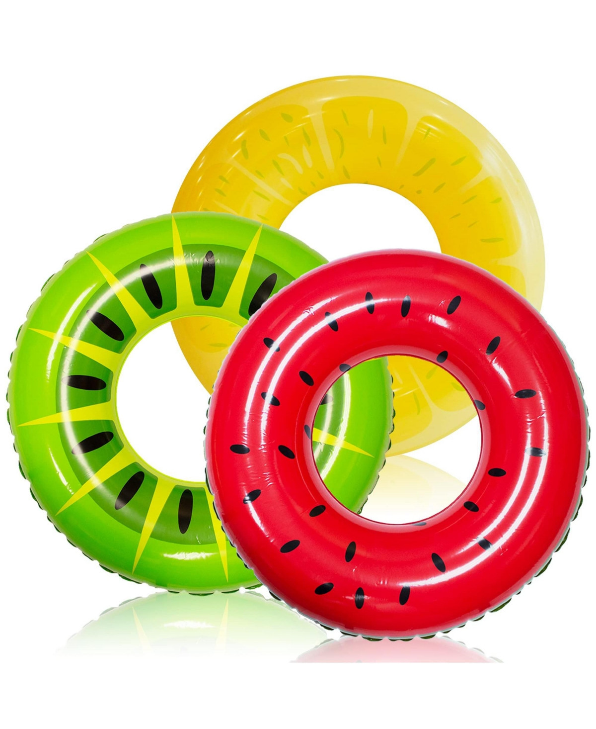 Gnuadz 3 Pack 32 inch Pool Floats Tube Swim Rings Inflatable Animal Water Toys - Fruit | Macy's