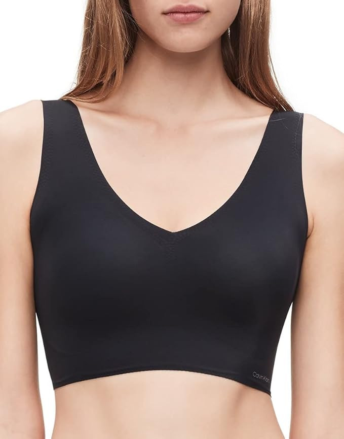 Calvin Klein Women's Invisibles Comfort Seamless Lightly Lined V Neck Bralette Bra | Amazon (US)