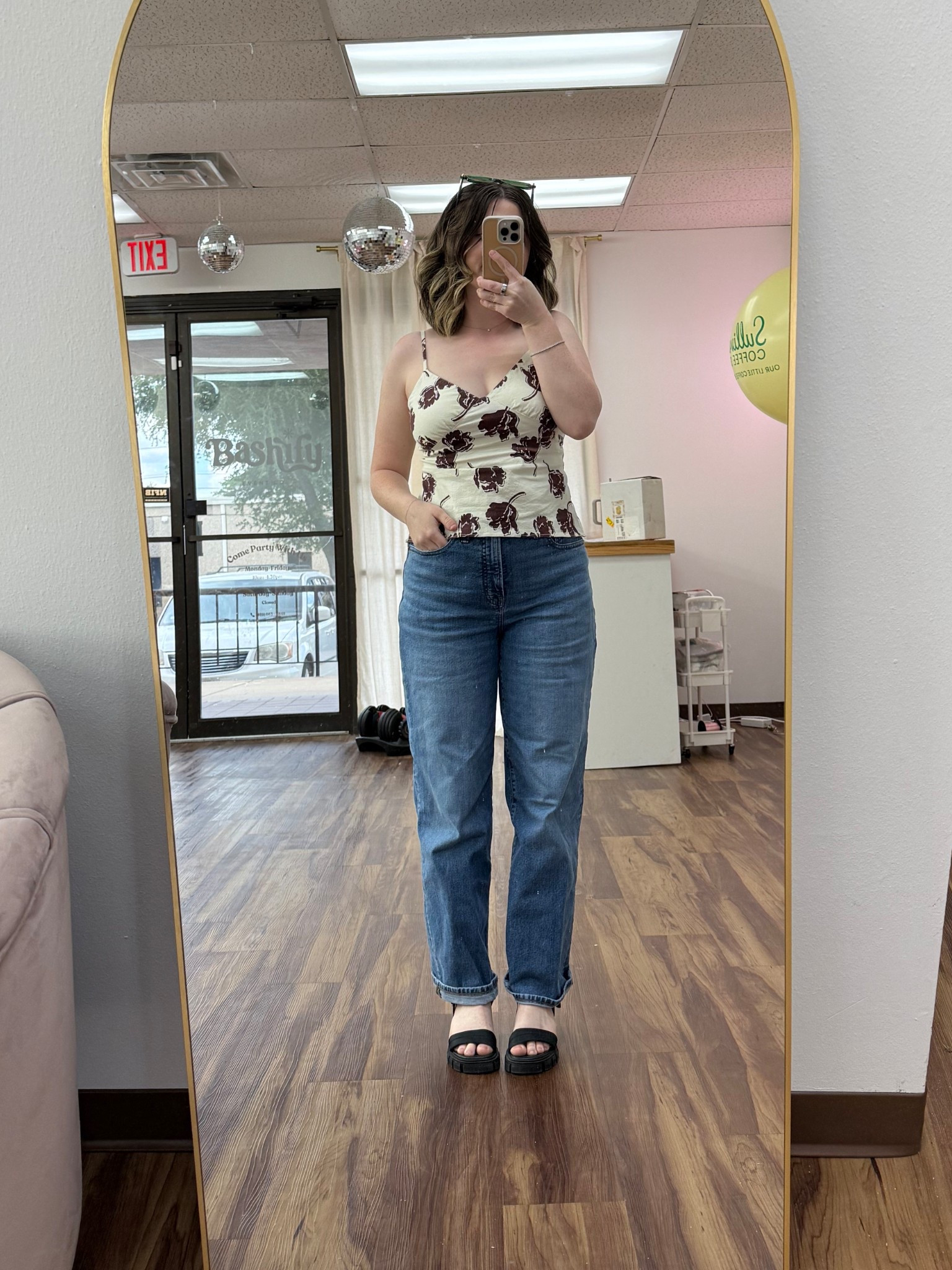 Daily outfit 
Free people floral printed tank 
Madewell wide jeans 
Steve Madden black sandals (old but linked similar) 

#LTKxMadewell #LTKStyleTip
