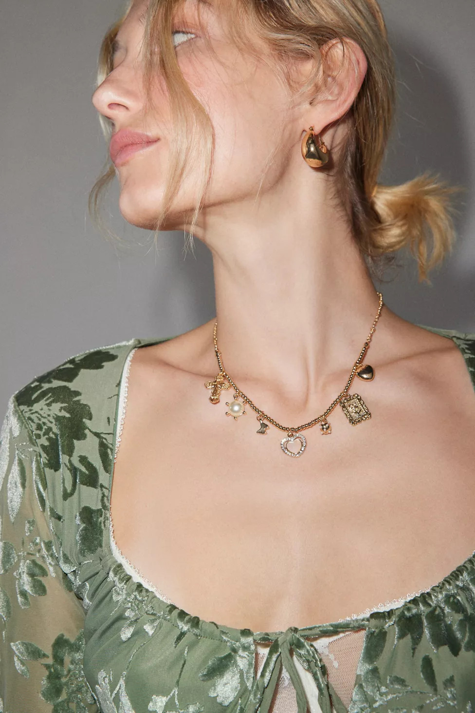 Ball Bead Charm Necklace | Urban Outfitters (US and RoW)