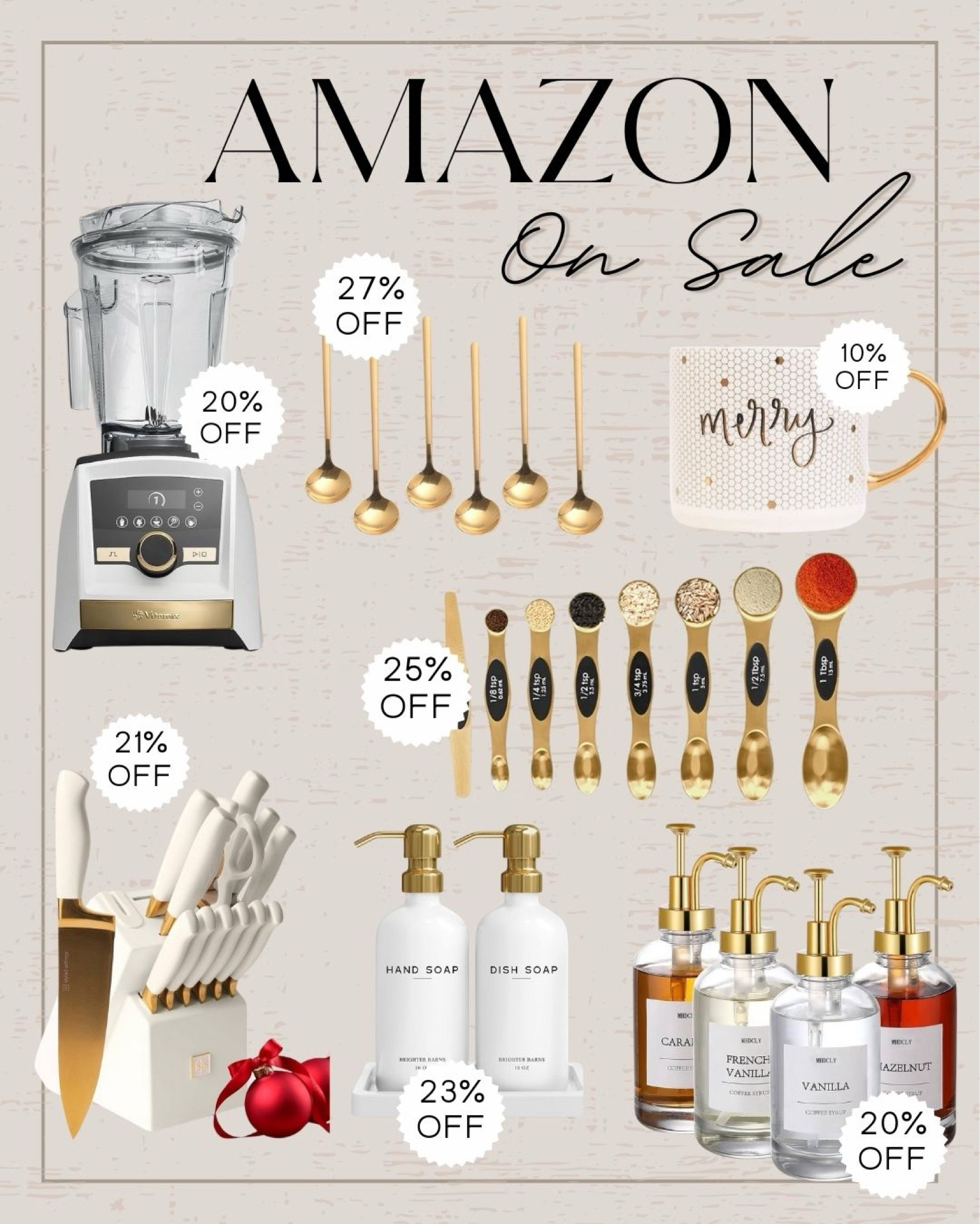 Amazon Kitchen gold and white 

#LTKGiftGuide #LTKstyletip
