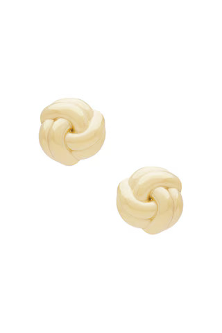 Epifene Round Swirl Stud Earrings in Gold from Revolve.com | Revolve Clothing (Global)