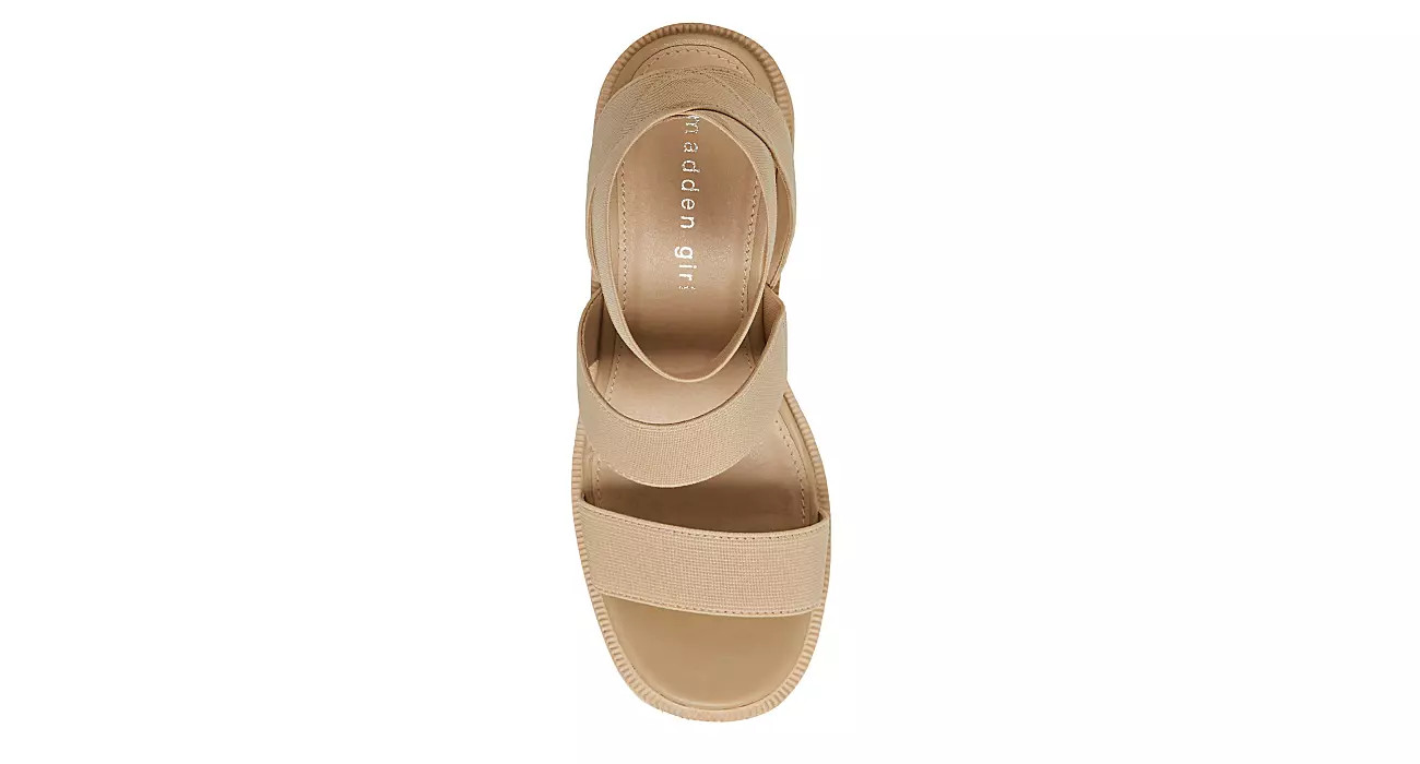 Madden Girl Womens Templee Platform Sandal - Natural | Rack Room Shoes
