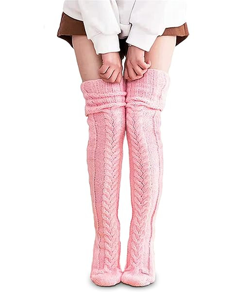 SherryDC Women's Cable Knit Long Boot Stocking Socks Knee High Winter Leg Warmers | Amazon (US)