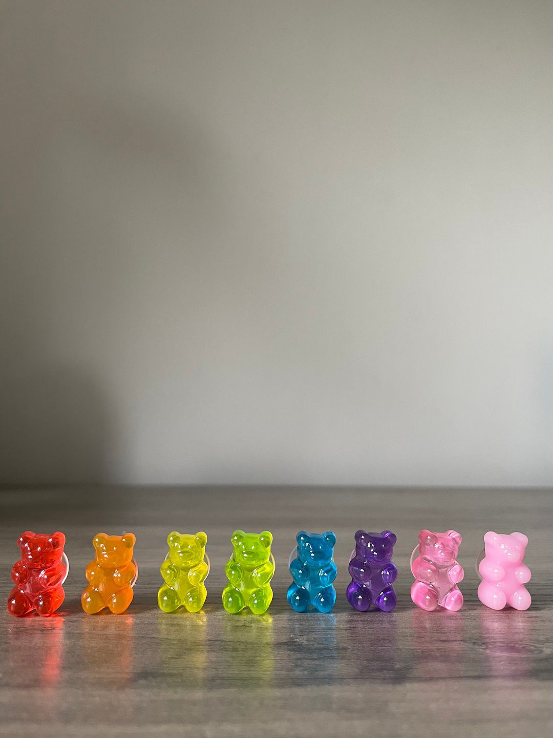 Chubby Rainbow Gummy Bear Croc Charms | Set of 8 Charms | Etsy (US)