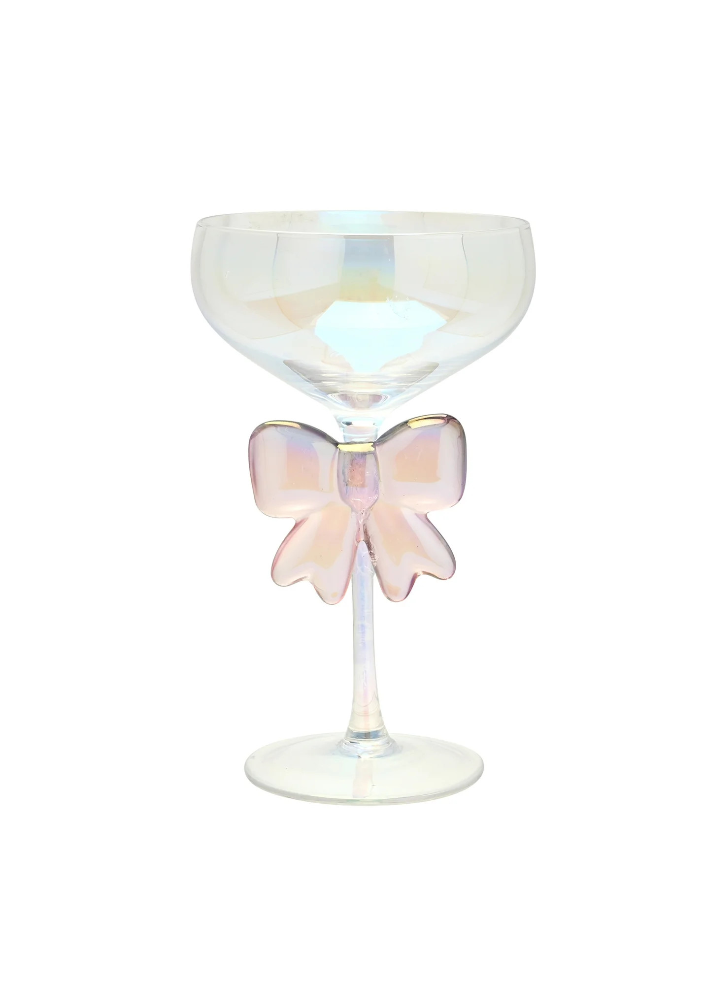 Hestia White Iridescent Bow Martini Glass | Matalan (UK)