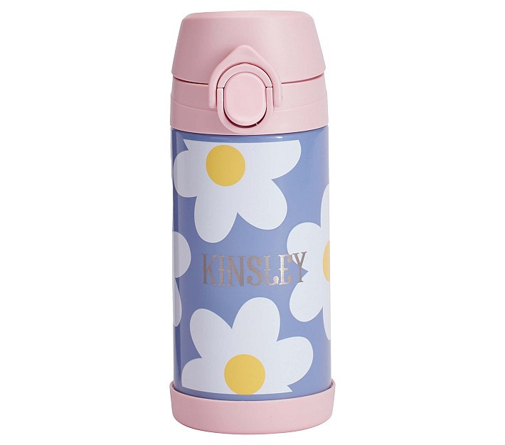 Mackenzie Blue Daisies Water Bottle | Pottery Barn Kids