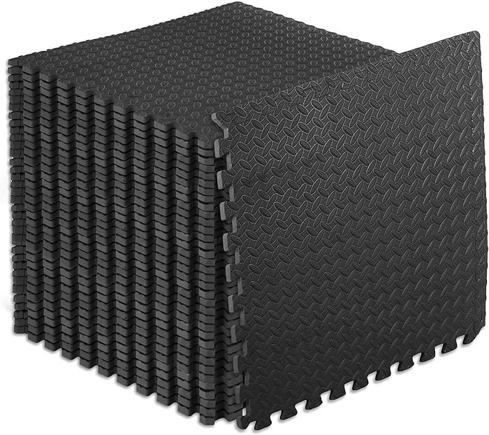 ProsourceFit Puzzle Exercise Mat ½ in, EVA Interlocking Foam Floor Tiles for Home Gym, Water-Res... | Amazon (US)
