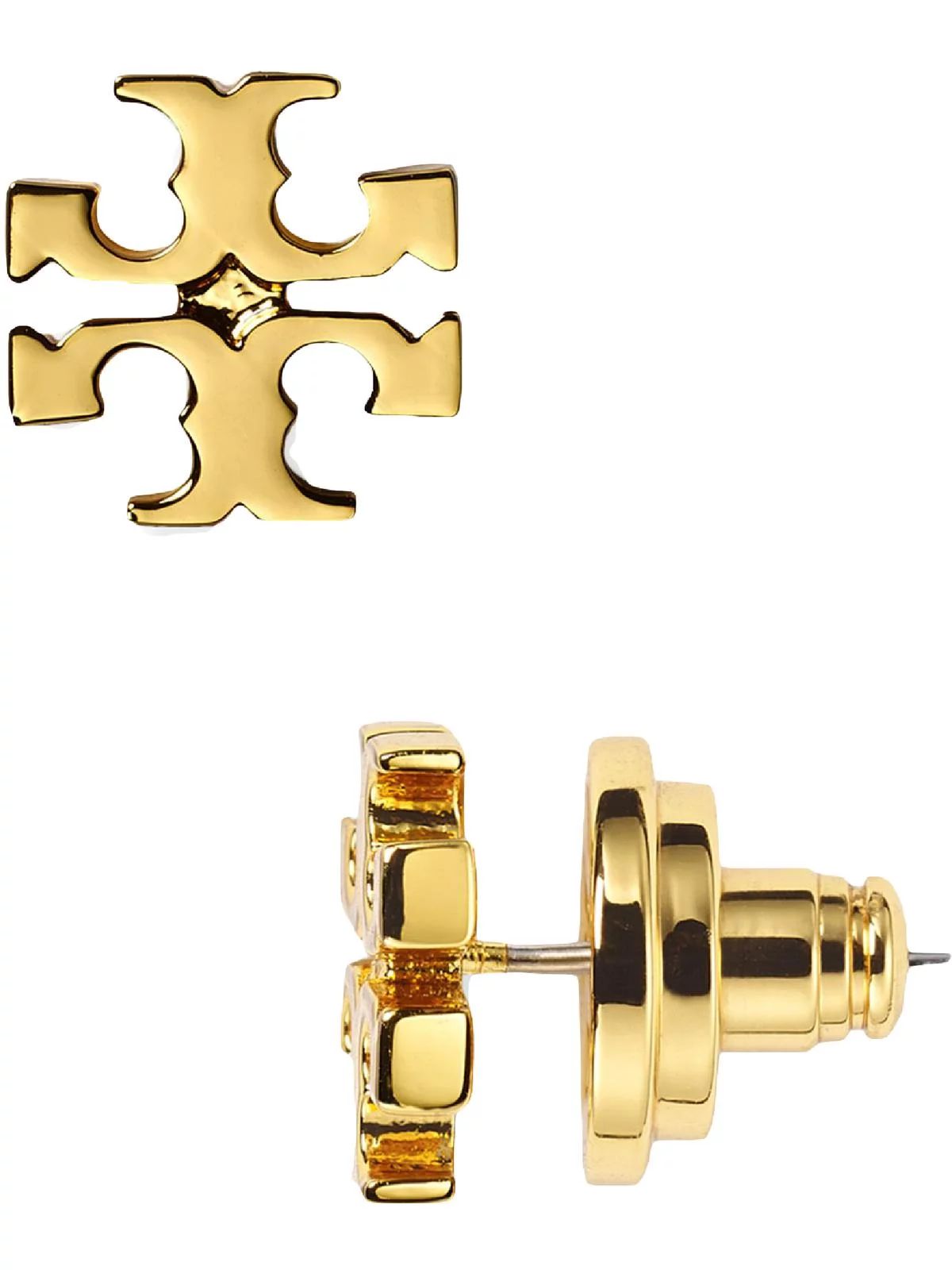 Tory Burch Womens Kira  Plated Brass Logo Stud Earring Gold O/S | Walmart (US)
