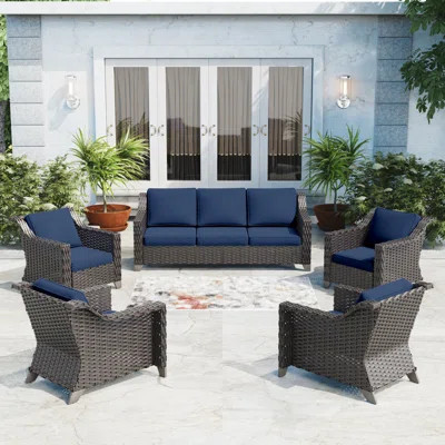 5 Piece Sofa Seating Group with Cushions | Wayfair North America