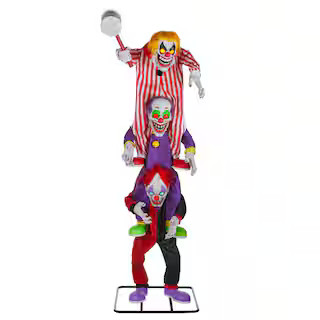 Home Accents Holiday 7.5 ft. Animated LED Trickster Trio Stack 24PA00496 - The Home Depot | The Home Depot