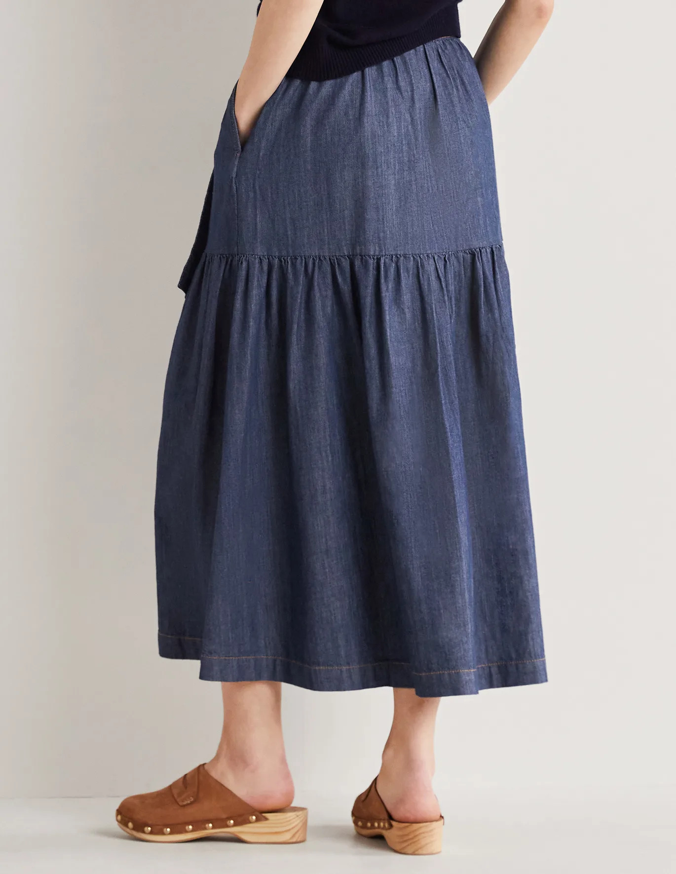 Tiered Belted Midi Skirt | Boden (US)