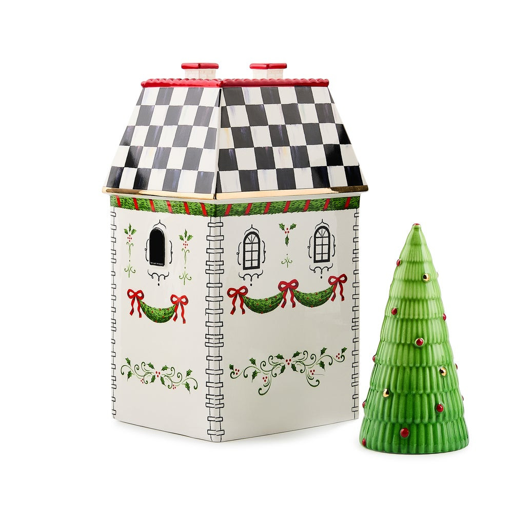 Holly Village Illuminated Ceramic House | MacKenzie-Childs