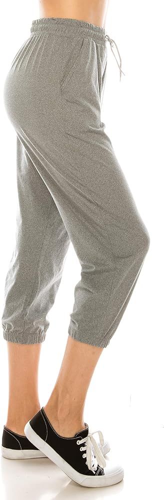 Women's Printed Solid Activewear Jogger Track Cuff Sweatpants | Amazon (US)