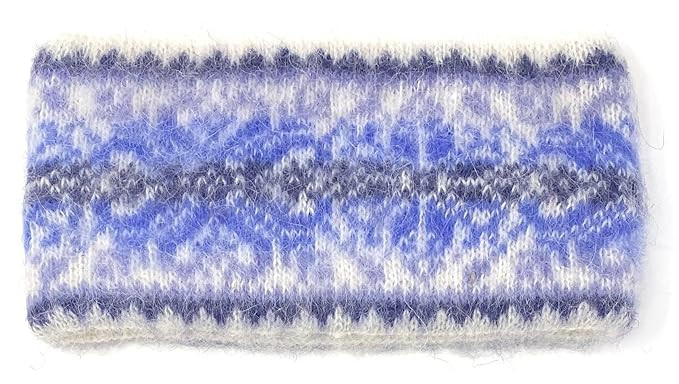 Winter 100% Icelandic Wool Warming Headband Nordic Design with cotton lining | Amazon (US)