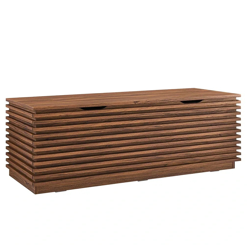Modway Render 47" Wood Grain Storage Bench | Wayfair North America