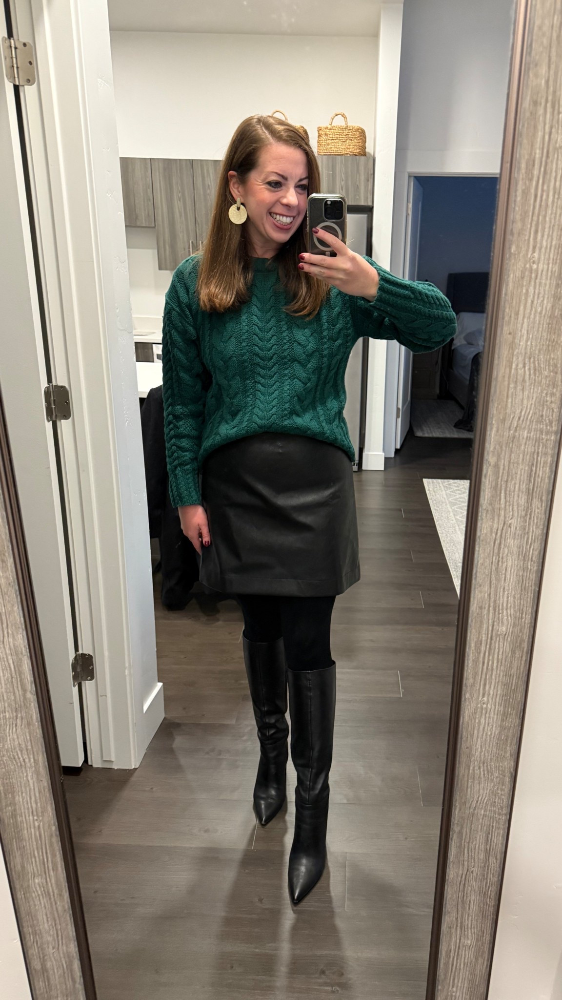 Feeling festive! 

Sweater: Jcrew, M 
Skirt: Jcrew Factory, 10
Tights: Target, L
Boots: Vince

#LTKSeasonal #LTKMidsize