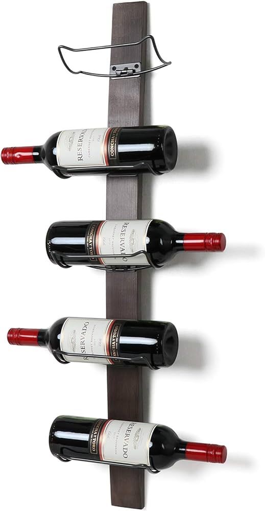 SODUKU Wall Mounted Wine Rack - Wine Bottle Holder Towel Rack, 5 Wine Bottle Rack Holder Shelf Ru... | Amazon (US)