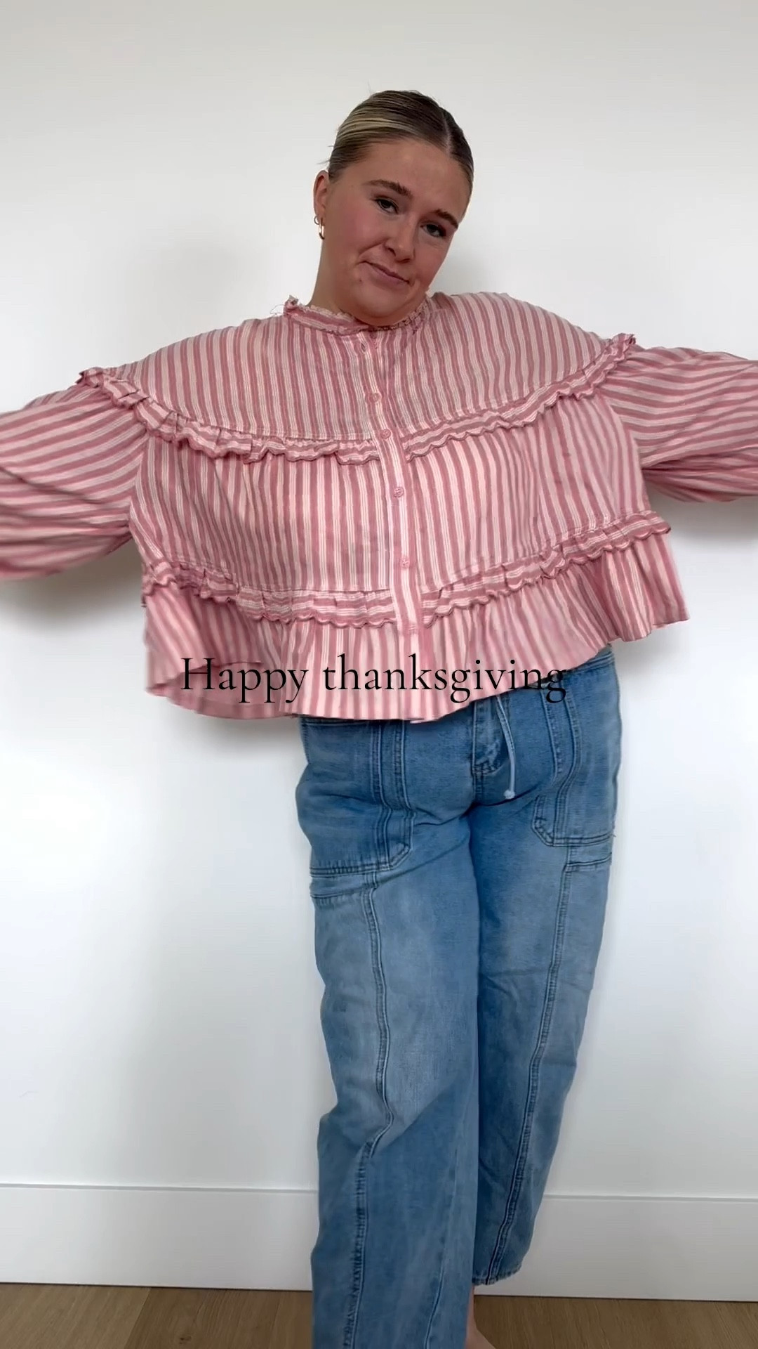 Top: XL  (originally bought from shop Stevie) 
Bottom: large 

#LTKPlusSize #LTKmomlife #LTKMidsize