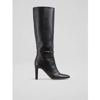 Caterina Black High Slim Block Stiletto Boot, Black | L.K. Bennett (UK)