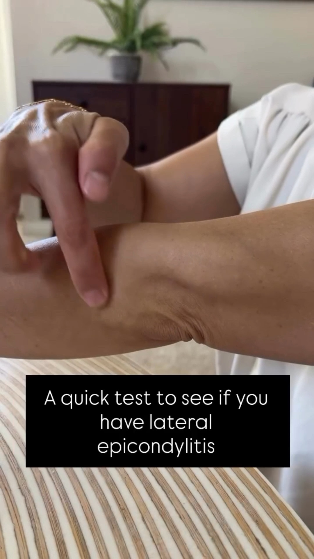 So how did it go? Do you have lateral epicondylitis?

✨ But before we continue, make sure to SAVE THIS for later to refer back to/FOLLOW us for more tips and decreasing your pain/SHARE with another!✨

What is lateral epicondylitis?!

Lateral epicondylitis is another tendon injury again due to poor use of the hand, wrist and forearm.

Typically, it is a condition that builds up overtime and then eventually, *bam*, your arm, and elbow are yelling at you!

The pain is felt usually around the elbow  and with activities where you have to grip repeatedly or with exertion. 

So do you have it? Let me know!

By the way, do you want to know what you should be doing about the pain?

Then grab my guide for decreasing lateral epicondylitis pain!

Comment “tennis elbow” below, and I will  send you more info!

Hi my name is Rose and I am an Orthopedic occupational therapist and certified hand therapist for the last 20 years.  I specialize in treating injuries of the hands to the shoulders.  My goal is to provide effective solutions for those ready to get their life back!!

#lateralepicondylitis #tenniselbow #elbowpain #elbowpainrelief #elbowpaintreatment