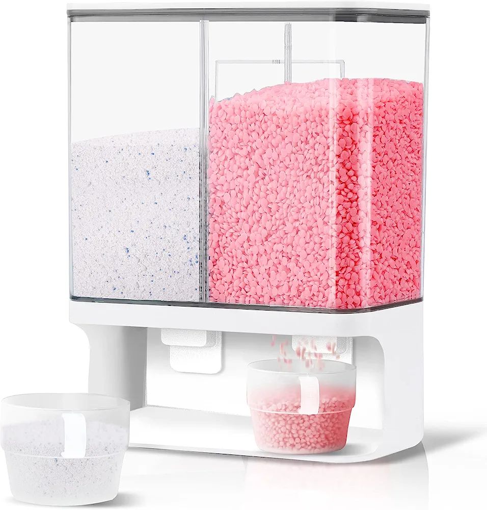 105 Oz Laundry Detergent Dispenser, Wall Mounted Scent Booster Beads Container, Softener Beads St... | Amazon (US)