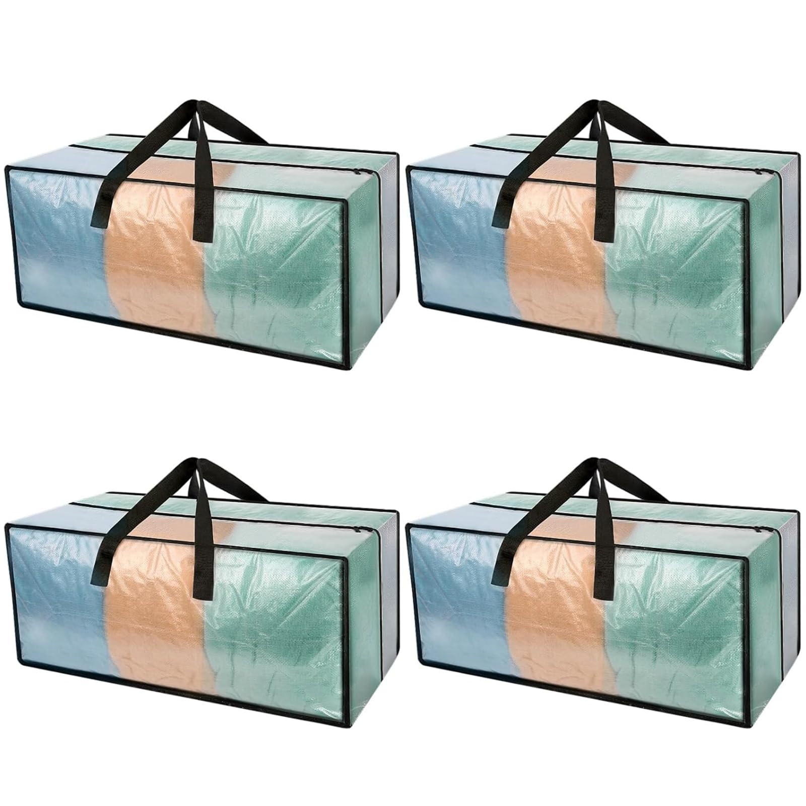 4 Pack Heavy Duty CLear Moving Bags, Large CLear Storage Bags for College Dorm Room Essentials, A... | Amazon (US)
