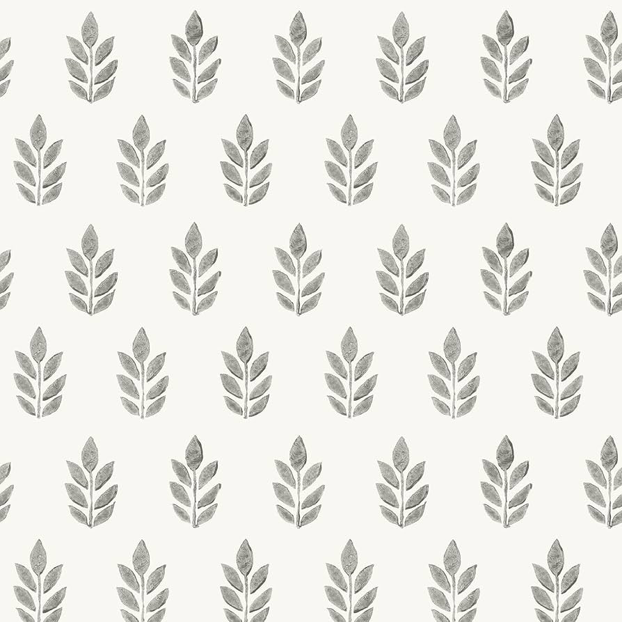 Chesapeake Ervic Leaf Block Print Wallpaper | Amazon (US)
