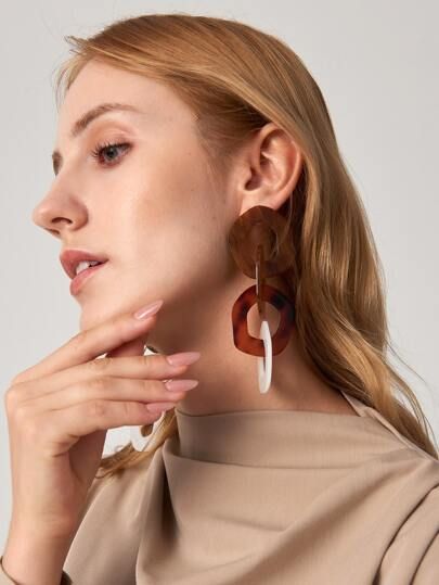 Link Drop Earrings | SHEIN