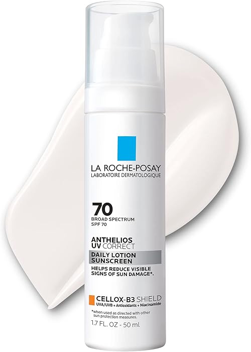 Amazon.com: La Roche-Posay Anthelios UV Correct Sunscreen Moisturizer SPF 70, Daily Anti-Aging Fa... | Amazon (US)