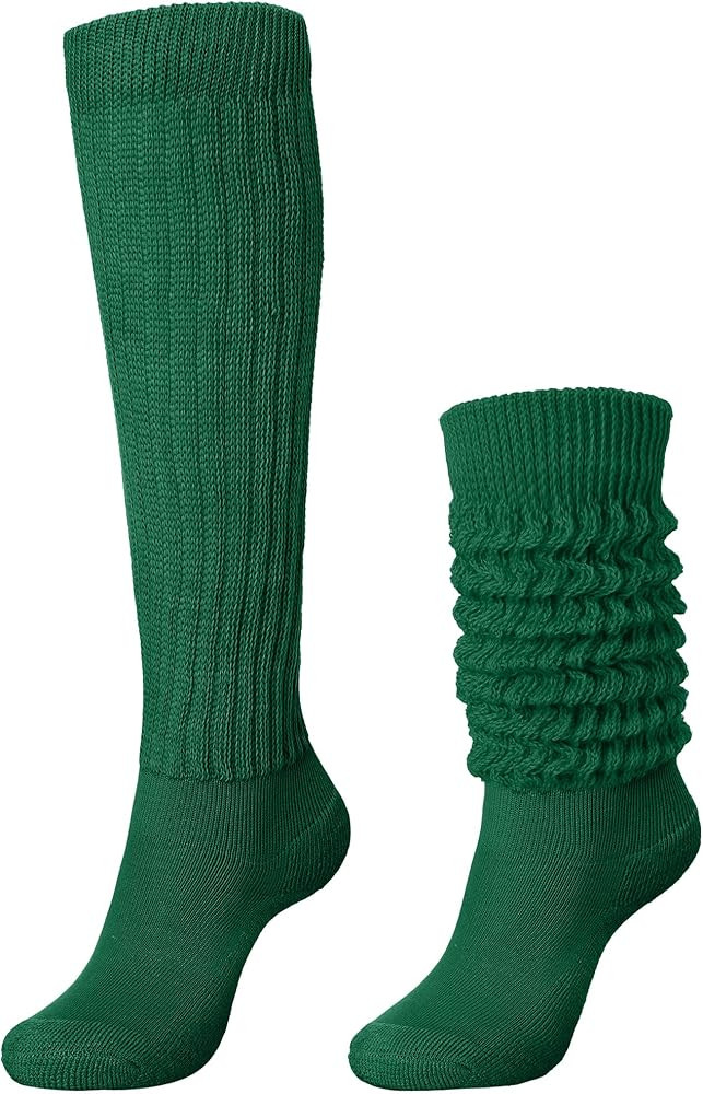 Glitopper Slouch Slouchy Socks Pack Knee High Scrunch 80s 90s Stacked Boot Socks | Amazon (US)