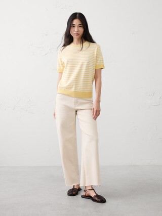 Striped Forever Sweater T-Shirt | Banana Republic Factory