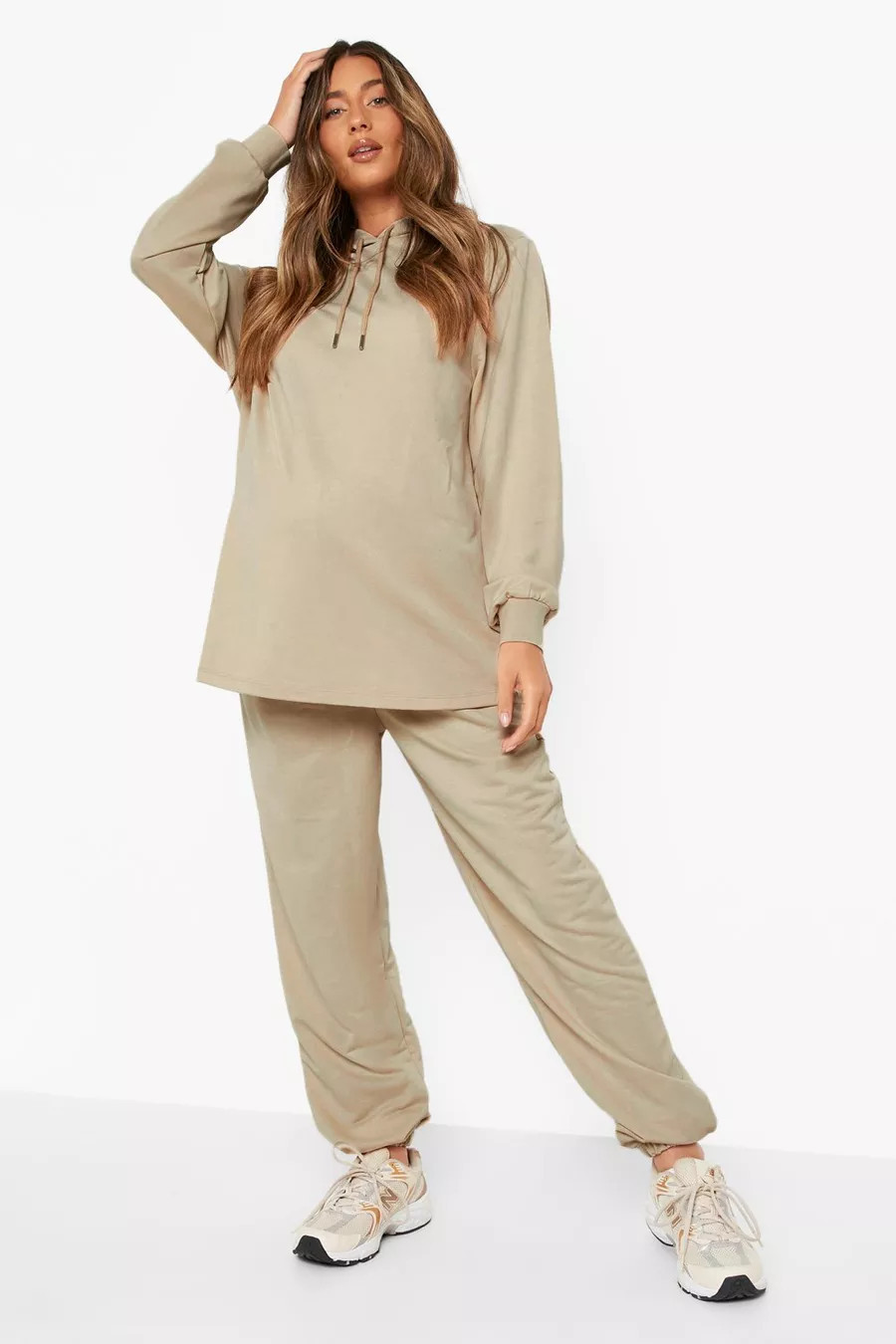 Maternity Hoodie & Joggers Loungewear Set | Boohoo.com (NL)