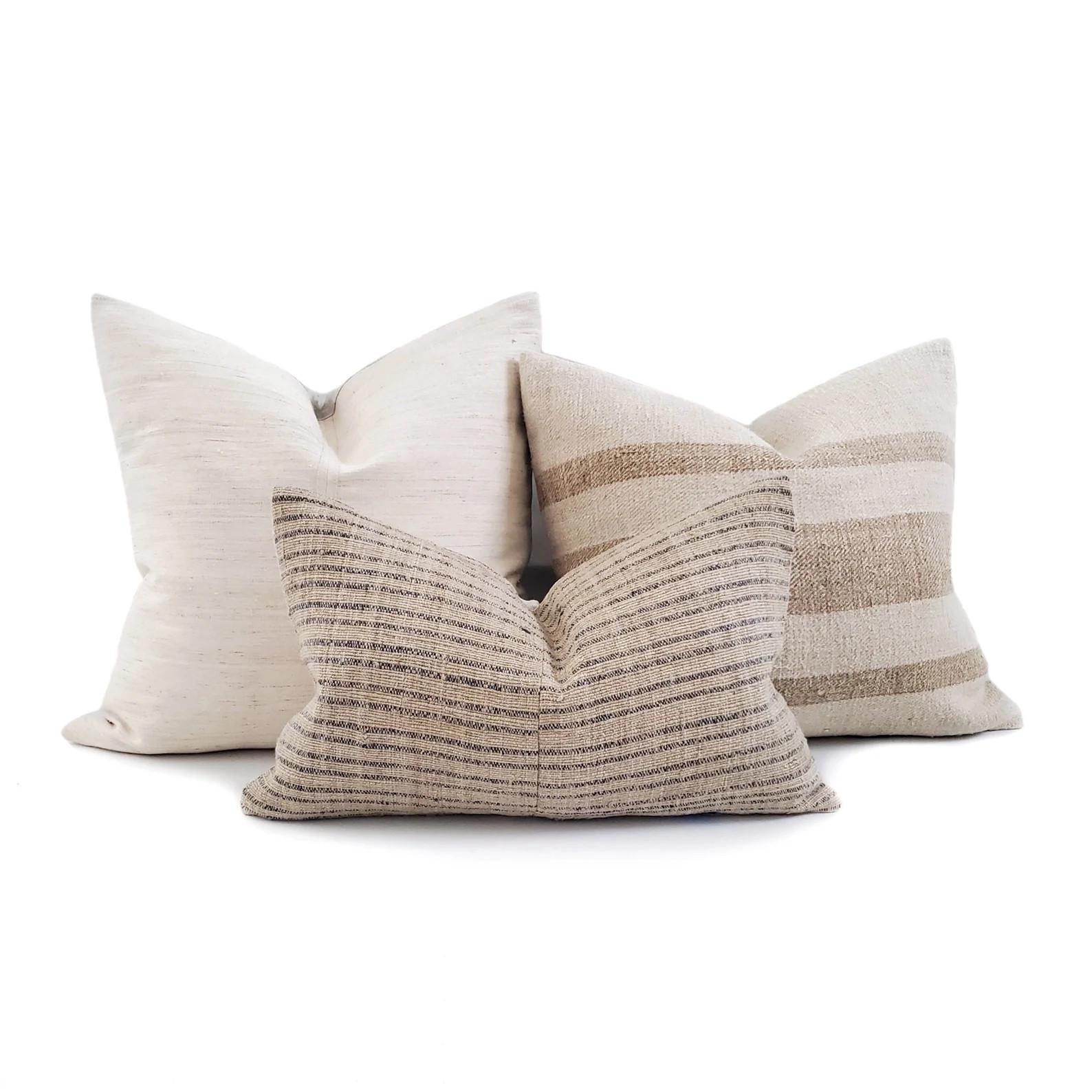 Pillow Combo Cream/sand Stripe/fireweed Pillow Combo of 3 Pillows - Etsy | Etsy (US)