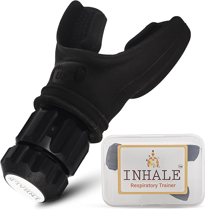 Inhale Respiratory Trainer | Compact Lung Exercise Device with High Grade Silicone | Carrying Cas... | Amazon (US)