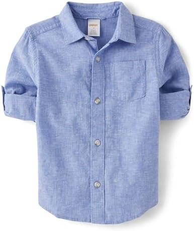 Gymboree boys And Toddler Long Sleeve Linen Button Up Shirt | Amazon (US)