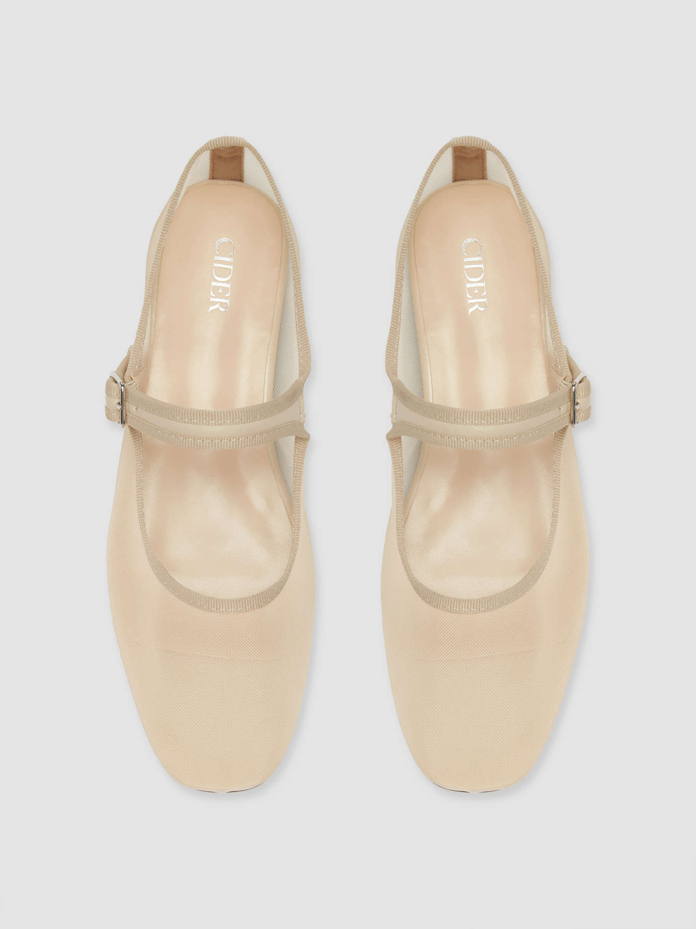 Balletcore Mesh Mary Jane Flats | Cider